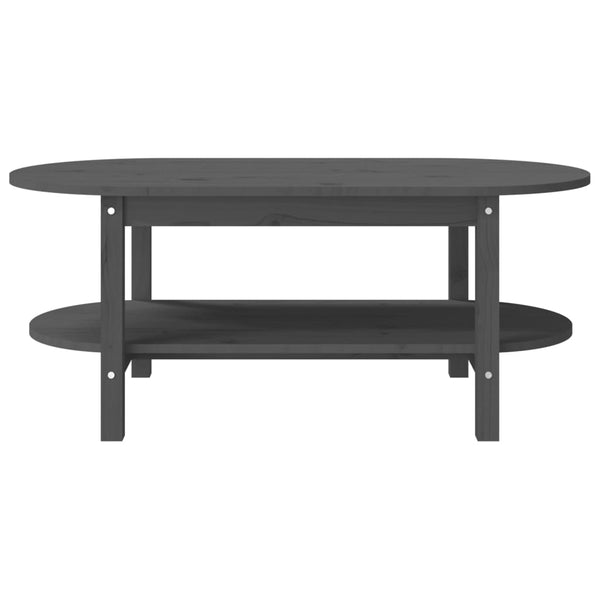Grauer Couchtisch Nafarea 110x55x45cm (Kiefer)