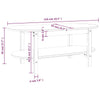 Grauer Couchtisch Nafarea 110x55x45cm (Kiefer)