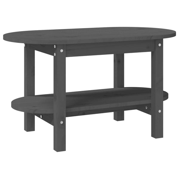 Grauer Couchtisch Nafarean 80x45x45cm (Kiefer)