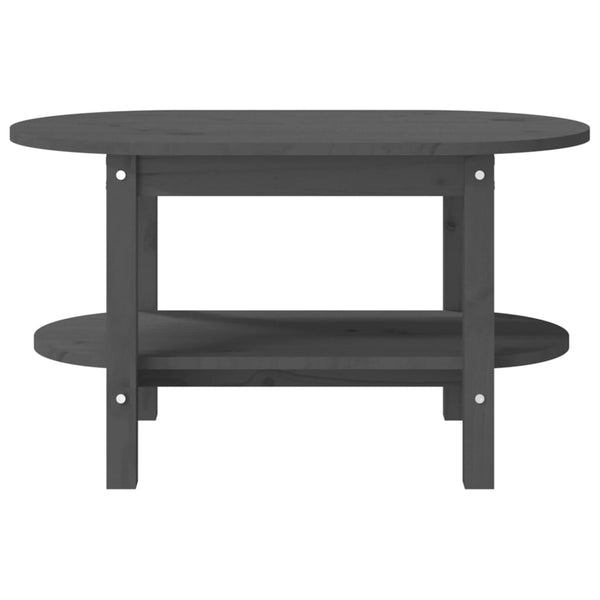 Grauer Couchtisch Nafarean 80x45x45cm (Kiefer)