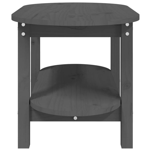 Grauer Couchtisch Nafarean 80x45x45cm (Kiefer)