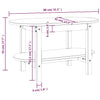 Grauer Couchtisch Nafarean 80x45x45cm (Kiefer)