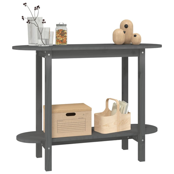 Grauer Konsolentisch Haristina 110x40x80cm (Kiefer)