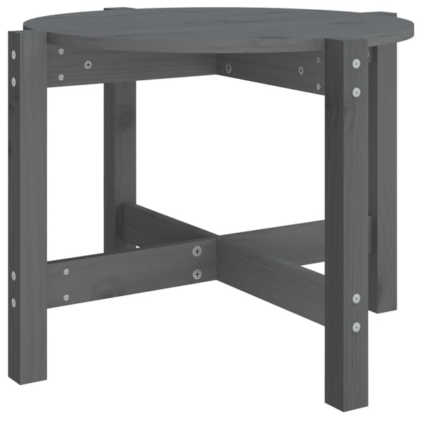 Grauer Couchtisch Frasinet Ø 62,5x45cm (Kiefer)