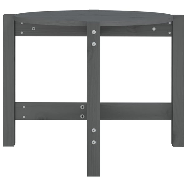 Grauer Couchtisch Frasinet Ø 62,5x45cm (Kiefer)