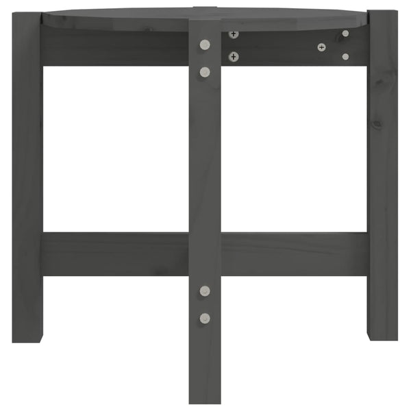 Grauer Couchtisch Frasinet Ø 52,5x45cm (Kiefer)