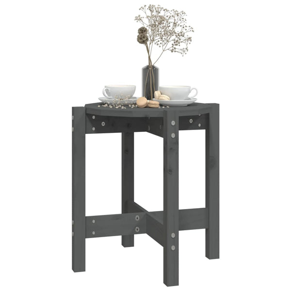 Grauer Couchtisch Frasinet Ø 42,5x45cm (Kiefer)