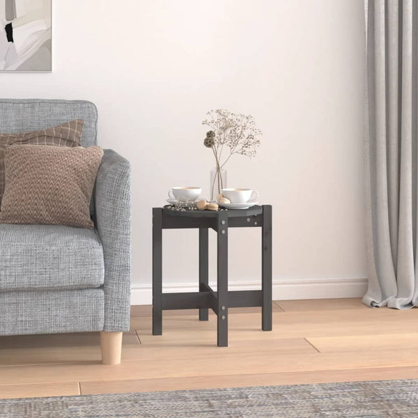 Grauer Couchtisch Frasinet Ø 42,5x45cm (Kiefer)