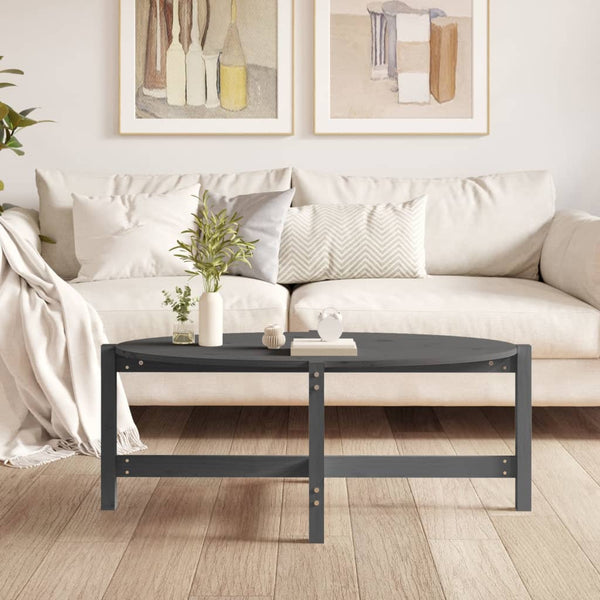 Grauer Couchtisch Madarasan 118x63x45cm (Kiefer)
