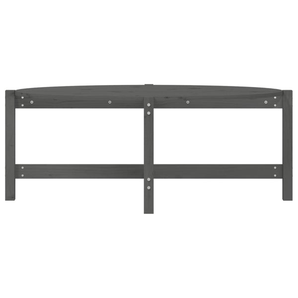 Grauer Couchtisch Madarasan 118x63x45cm (Kiefer)