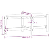 Grauer Couchtisch Madarasan 118x63x45cm (Kiefer)