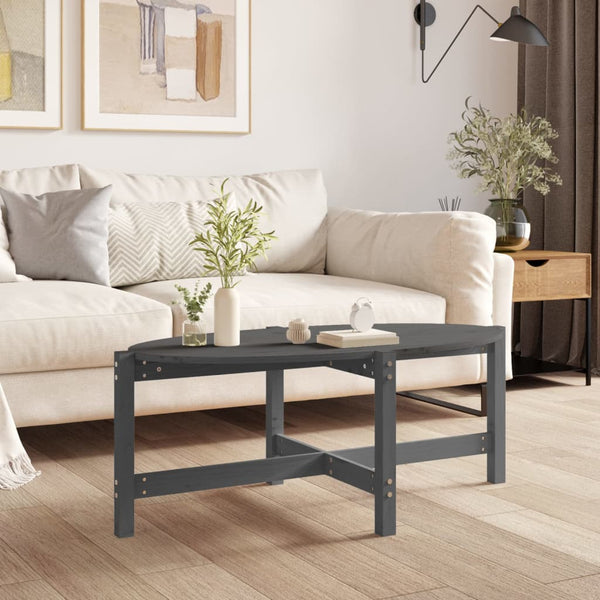 Grauer Couchtisch Madarasan 118x63x45cm (Kiefer)
