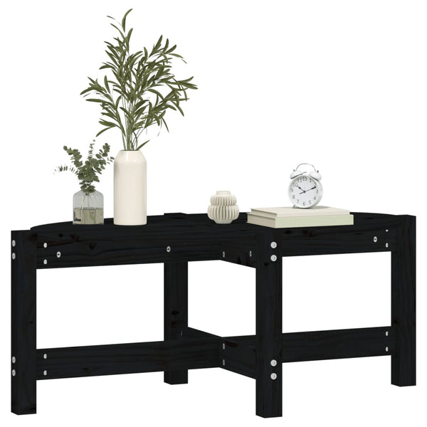 Couchtisch Madarasan Schwarz 87x48x35cm (Kiefer)