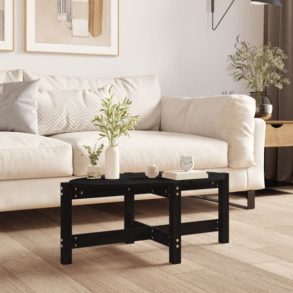 Couchtisch Madarasan Schwarz 87x48x35cm (Kiefer)