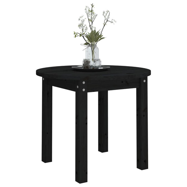 Schwarzer Couchtisch Deni Ø 55x45cm (Kiefer)