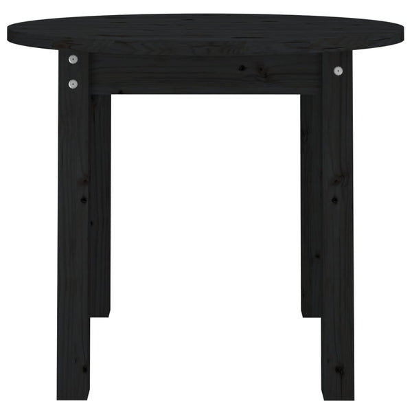 Schwarzer Couchtisch Deni Ø 55x45cm (Kiefer)