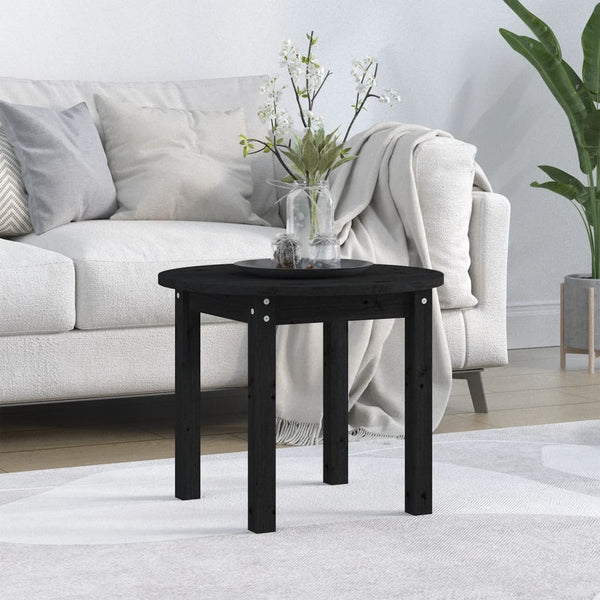Schwarzer Couchtisch Deni Ø 55x45cm (Kiefer)