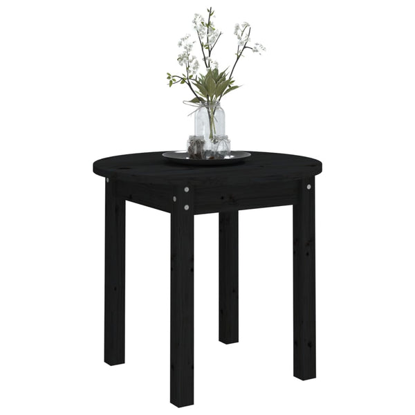 Schwarzer Couchtisch Deni Ø 45x40cm (Kiefer)