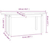 Couchtisch Angheli 110x55x45cm grau (Kiefer)