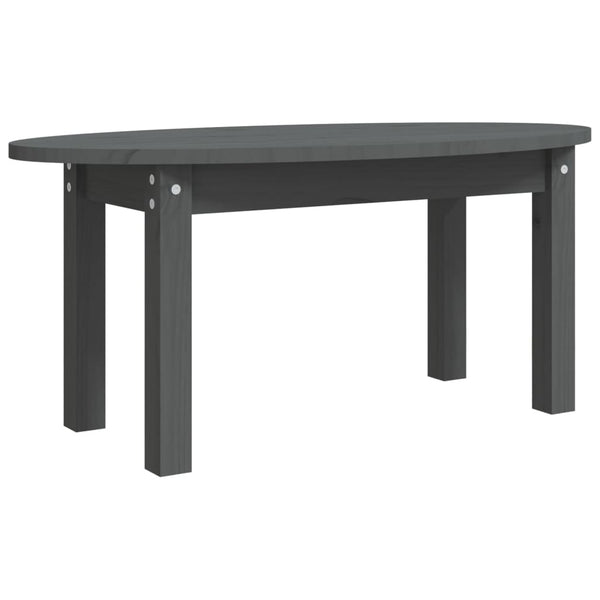 Grauer Couchtisch Angheli 80x40x35cm (Kiefer)