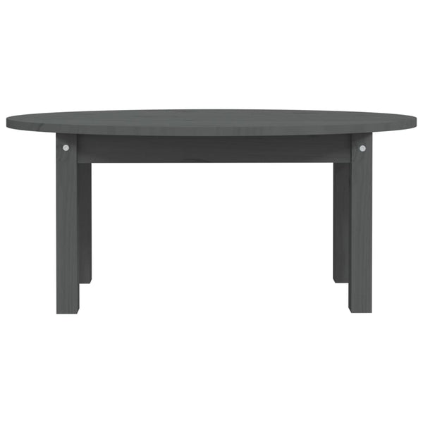 Grauer Couchtisch Angheli 80x40x35cm (Kiefer)