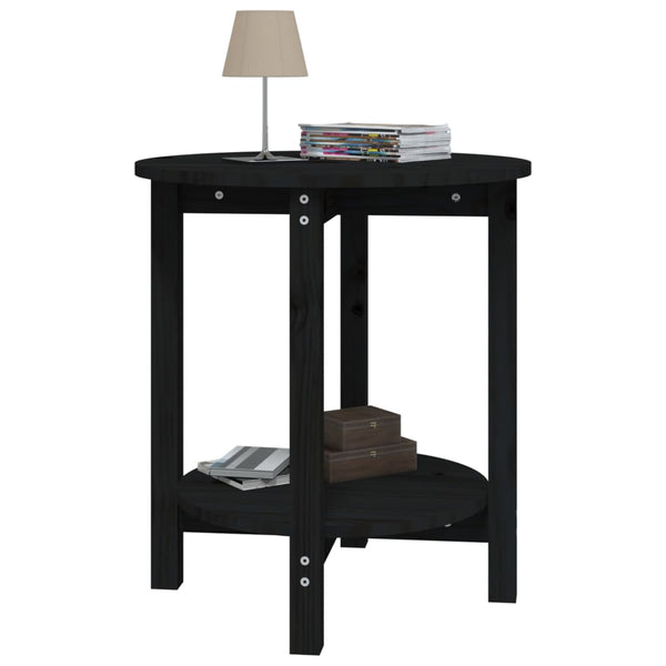 Schwarzer Couchtisch Johannah Ø 55x60cm (Kiefer)