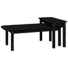 Schwarzes Couchtisch-Set Aviana (2-teilig, Kiefer)