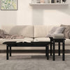 Schwarzes Couchtisch-Set Aviana (2-teilig, Kiefer)