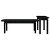Schwarzes Couchtisch-Set Aviana (2-teilig, Kiefer)