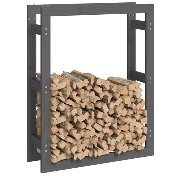 Graues Brennholzregal Mixaura 80x25x100cm (Kiefer)