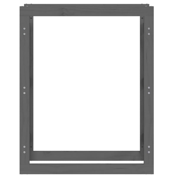 Graues Brennholzregal Mixaura 80x25x100cm (Kiefer)