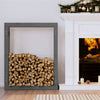 Graues Brennholzregal Mixaura 80x25x100cm (Kiefer)