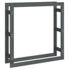 Graues Brennholzregal Mixaura 100x25x100cm (Kiefer)