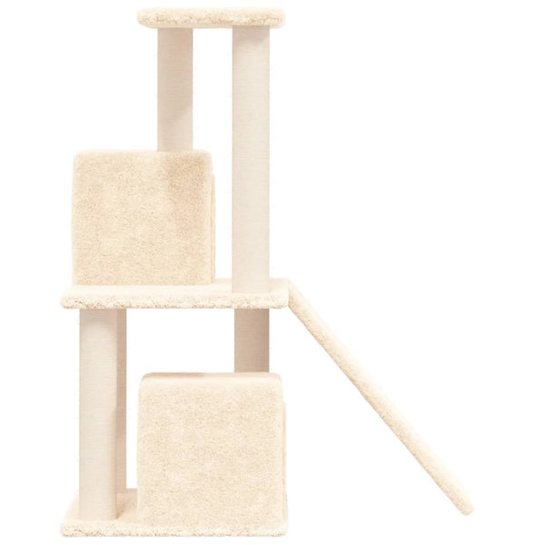 Katzenkratzbaum Alexiadis 82 cm mit Sisalstämmen, Creme