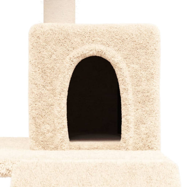 Katzenkratzbaum Alexiadis 82 cm mit Sisalstämmen, Creme