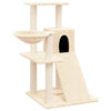 Kratzbaum Iozofina 82 cm mit Sisal-Kratzsäulen in Creme für Katzen