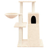 Kratzbaum Iozofina 82 cm mit Sisal-Kratzsäulen in Creme für Katzen