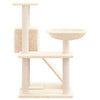 Kratzbaum Iozofina 82 cm mit Sisal-Kratzsäulen in Creme für Katzen