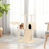 Kratzbaum Iozofina 82 cm mit Sisal-Kratzsäulen in Creme für Katzen