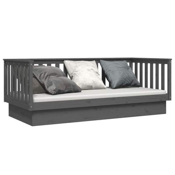 Graues Schlafsofa Paseta 80x200cm (Kiefer)