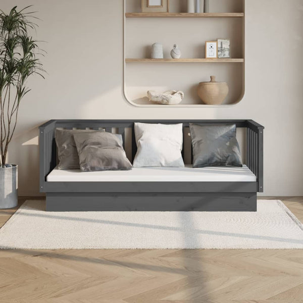 Graues Schlafsofa Paseta 75x190cm (Kiefer)