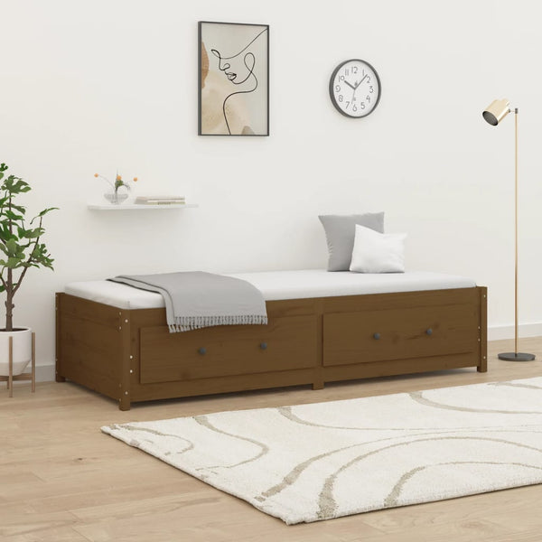 Honigbraunes Schlafsofa Legarde 80x200cm (Kiefer)