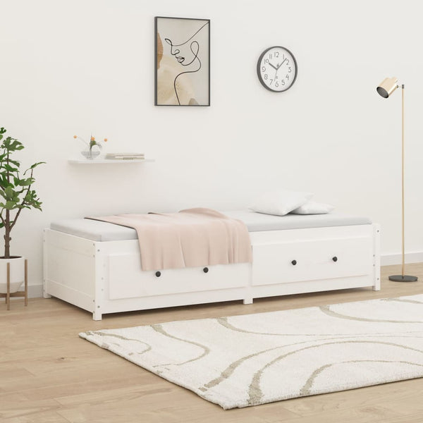 Weißes Schlafsofa Legarde 90x200cm (Kiefer)