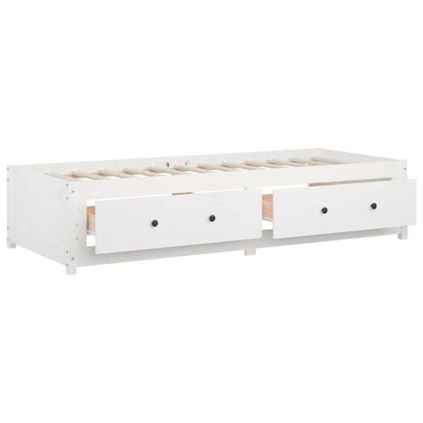 Weißes Schlafsofa Legarde 90x200cm (Kiefer)