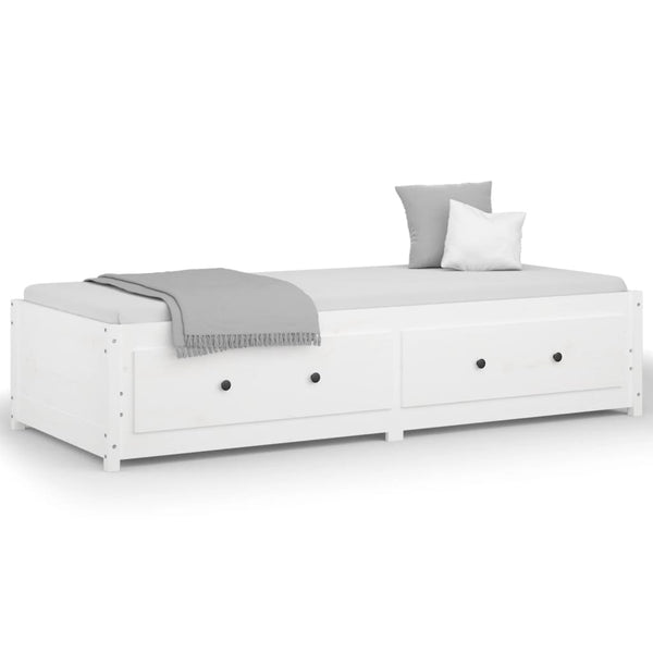Weißes Schlafsofa Legarde 90x190cm (Einzel Kiefer)