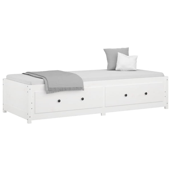Weißes Schlafsofa Legarde 90x190cm (Einzel Kiefer)