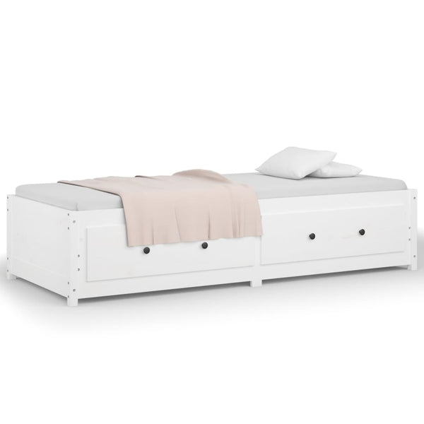 Weißes Schlafsofa Legarde 90x190cm (Einzel Kiefer)