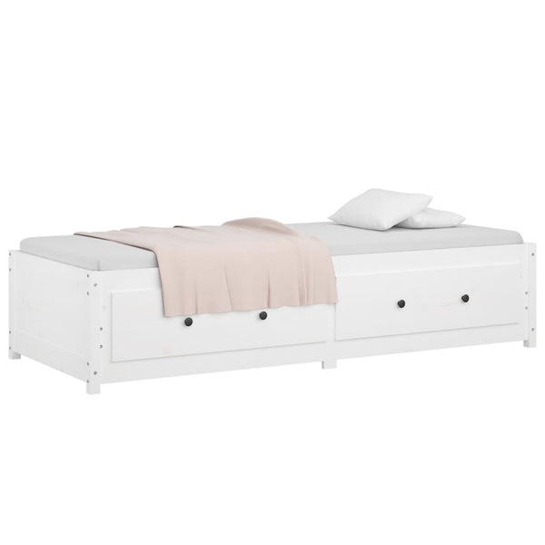 Weißes Schlafsofa Legarde 90x190cm (Einzel Kiefer)