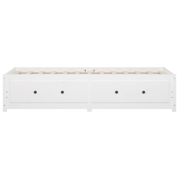 Weißes Schlafsofa Legarde 90x190cm (Einzel Kiefer)