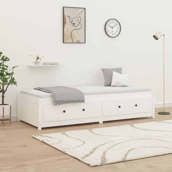 Weißes Schlafsofa Legarde 90x190cm (Einzel Kiefer)